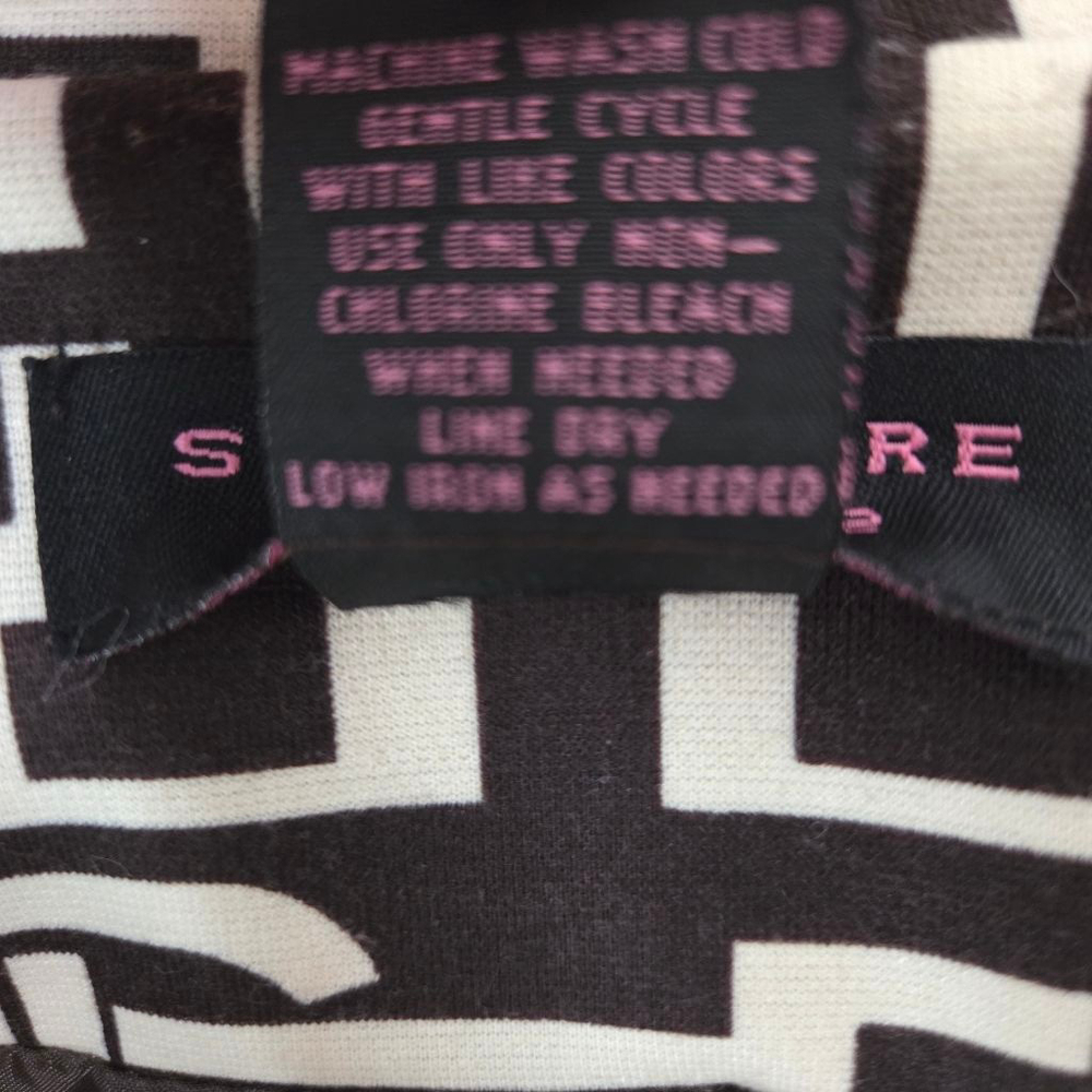 Signature by Robbie Bee half sleeve brown and white dress over coat ONLY - Picture 10 of 10